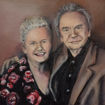 Portraits painted from a photo