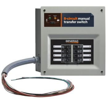 Generac HomeLink™ 30-Amp Manual Transfer Switch – Upgradeable 8-Circuit Power Management System
